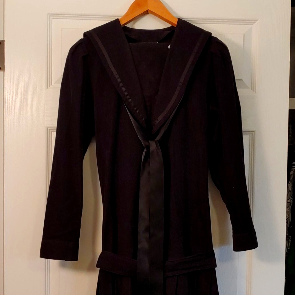 Laura Ashley black sailor dress - size 8
